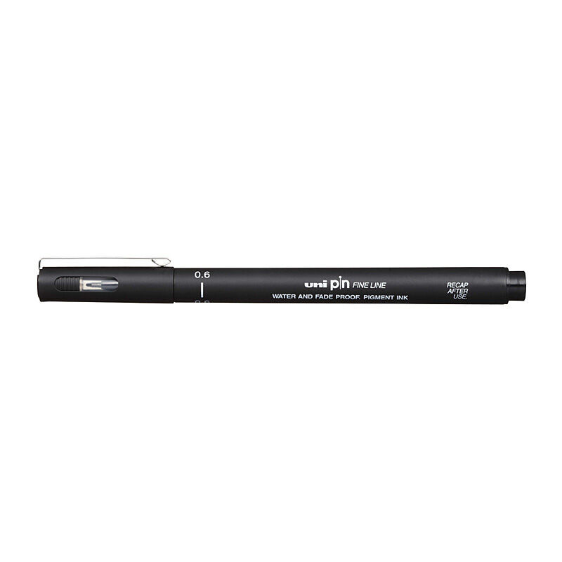 Uni Pin Fineliner 0.6 Black Box Of 12