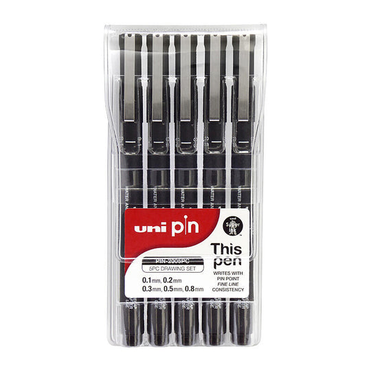 Uni Pin Fine Liner Assorted Pack Of 5