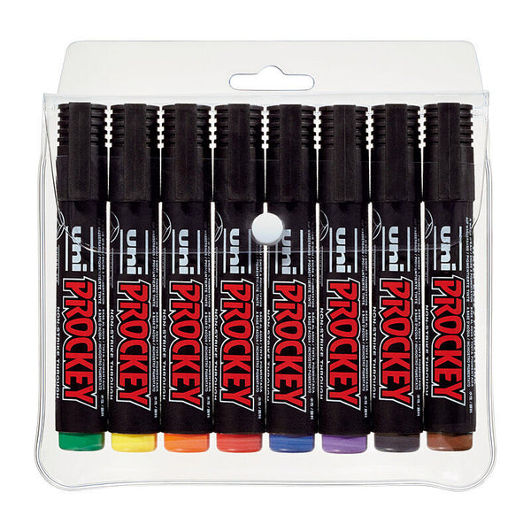 Uni Prockey Permanent Marker Bullet Wallet of 8