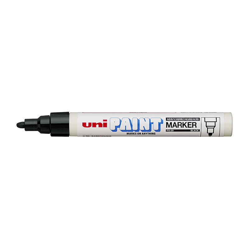 Uni Paint Marker Bullet Px20 Black Box Of 12