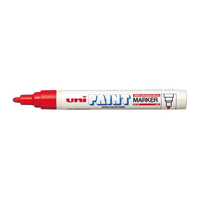 Uni Paint Marker Bullet Px20 Red Box Of 12