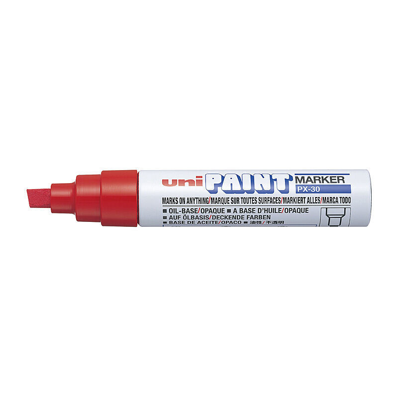 Uni Paint Marker Bold Chisel Px30 Red