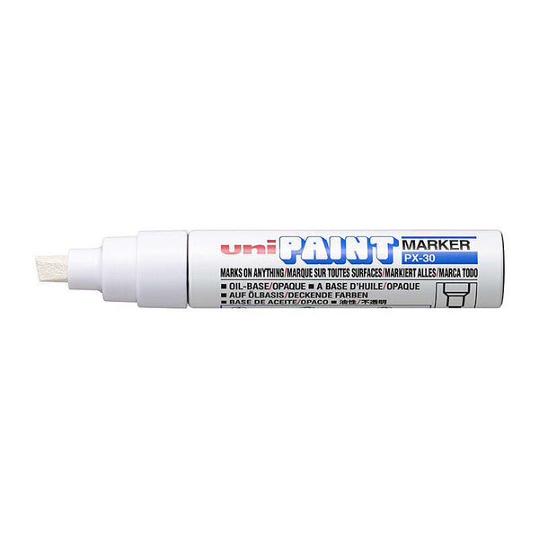 Uni Paint Marker Bold Chisel Px30 White