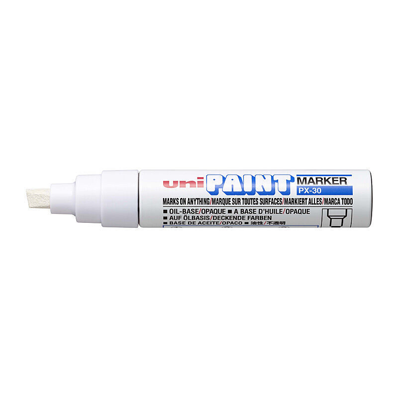 Uni Paint Marker Bold Chisel Px30 White