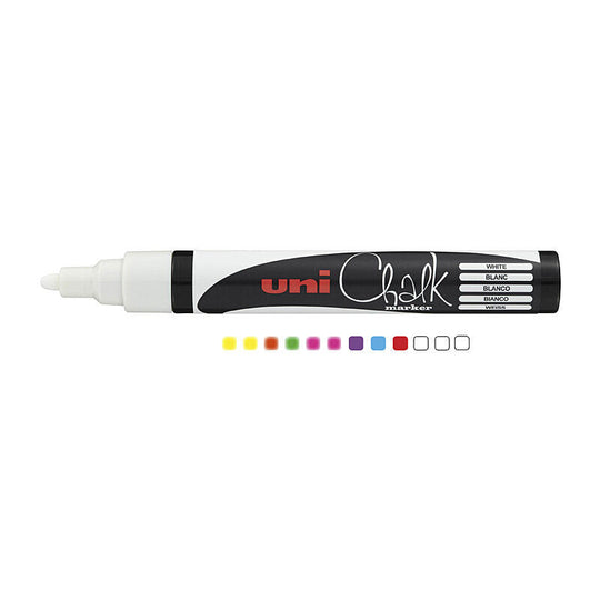 Uni Chalk Marker Bullet Assorted Box Of 12