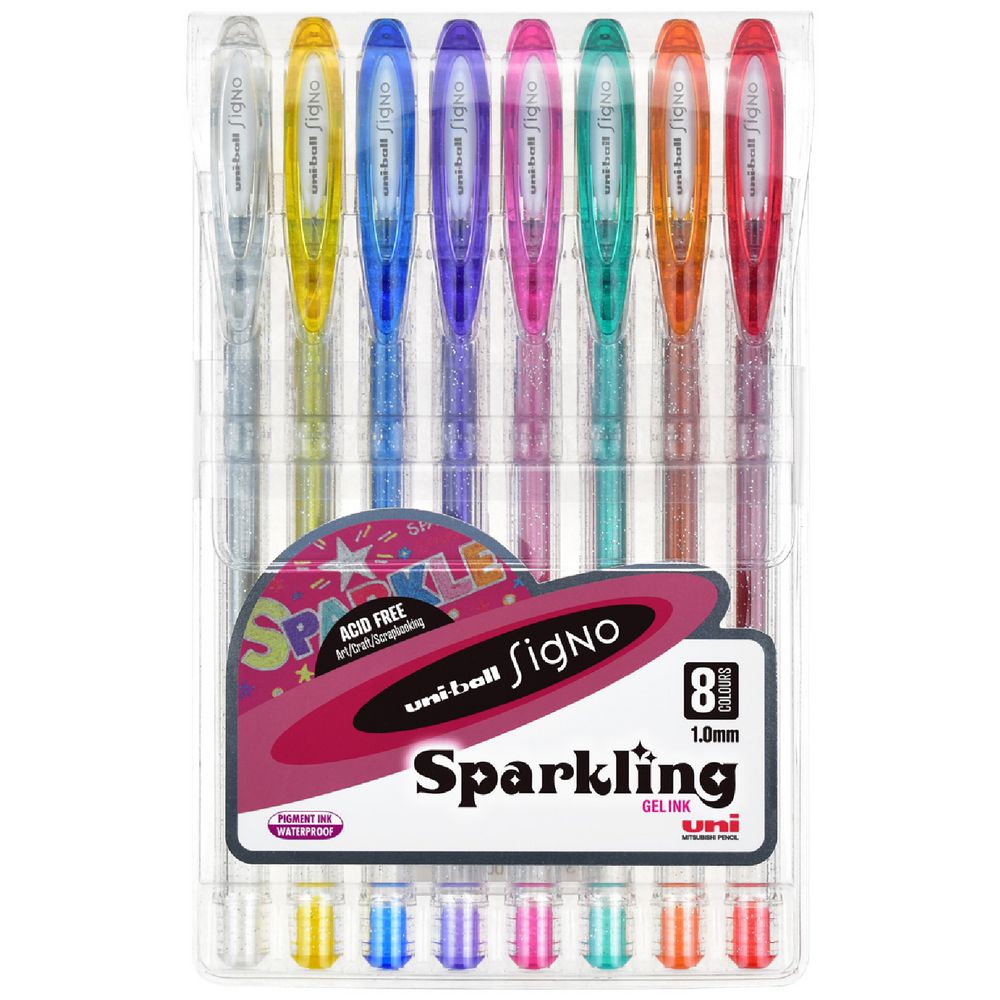 Uni-ball Signo Sparkling Gel Pen Assorted Wallet of 5