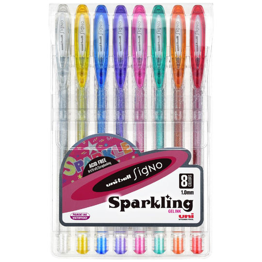 Uni-ball Signo Sparkling Gel Pen Assorted Wallet of 5