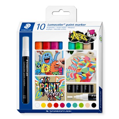 Staedtler Lumo Paint Marker Assorted Pack Of 6