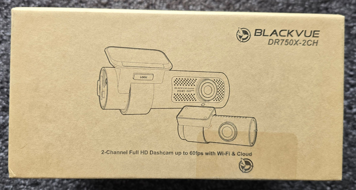 BlackVue DR750X-2CH dash cam box