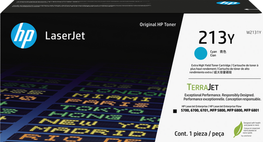 HP #213Y Cyan Toner W2131Y