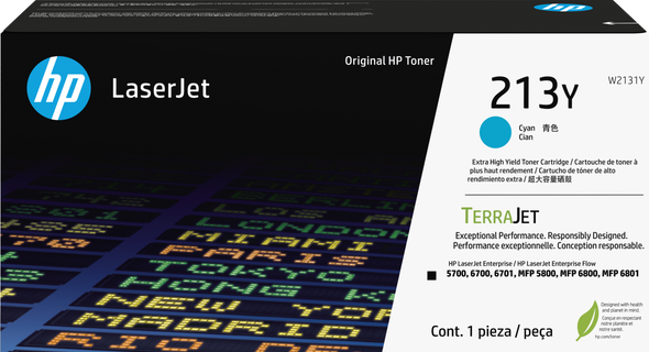 HP #213Y Cyan Toner W2131Y