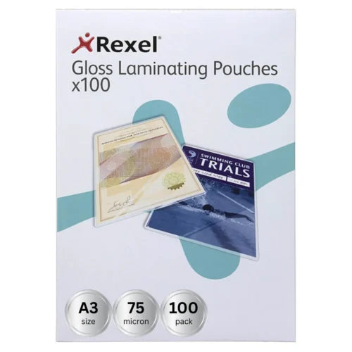 Rexel L/pouch Gls A3 75M Pack Of 100