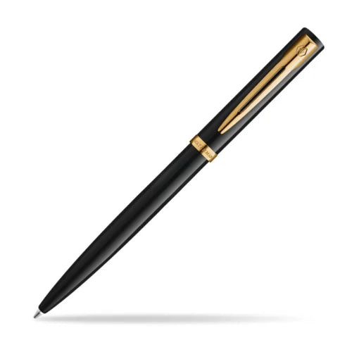 Waterman Impression Black Gold Trim Ballpoint Pen Medium