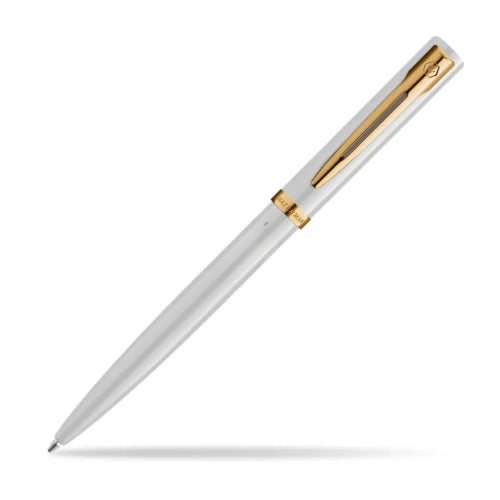 Waterman Impression White Gold Trim Ballpoint Pen Medium