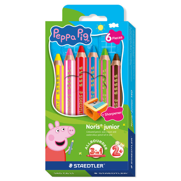 Staedtler Peppa Pig 3in1 Pencils Pack of 6